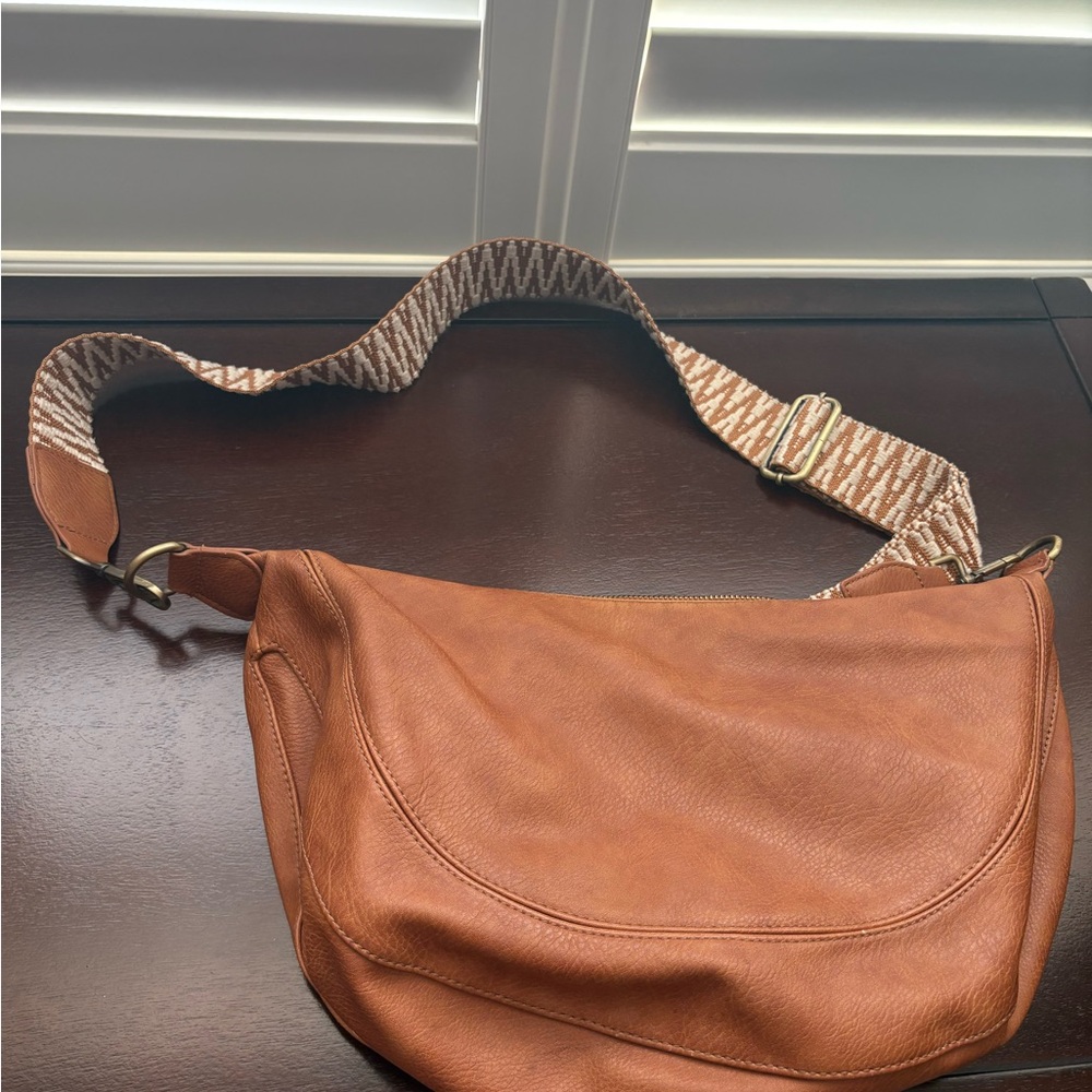 Tan Leather Crossbody Bag